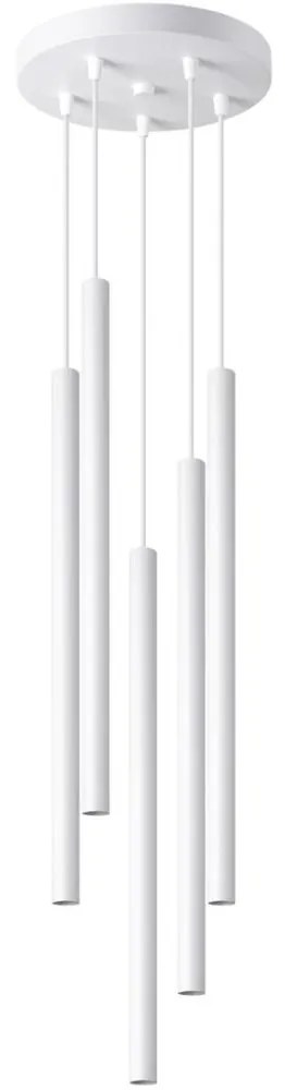 Sollux SL.1175 - Csillár zsinóron PASTELO 5xG9/8W/230V fehér