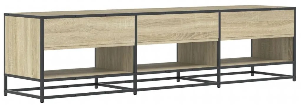 sonoma tölgy színű szerelt fa TV-szekrény 180 x 40 x 46 cm
