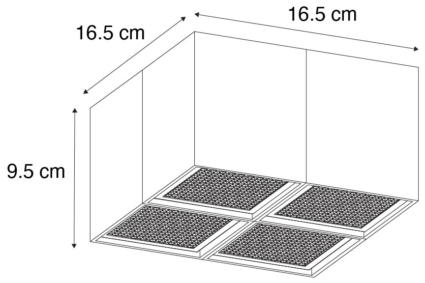 Design spotlámpa arany 4-lámpás - Qubo Honey