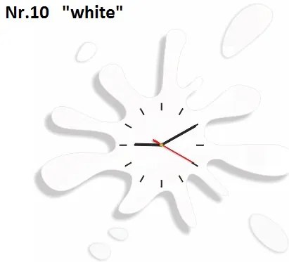 Modern falióra fröccsenő formájú fehér