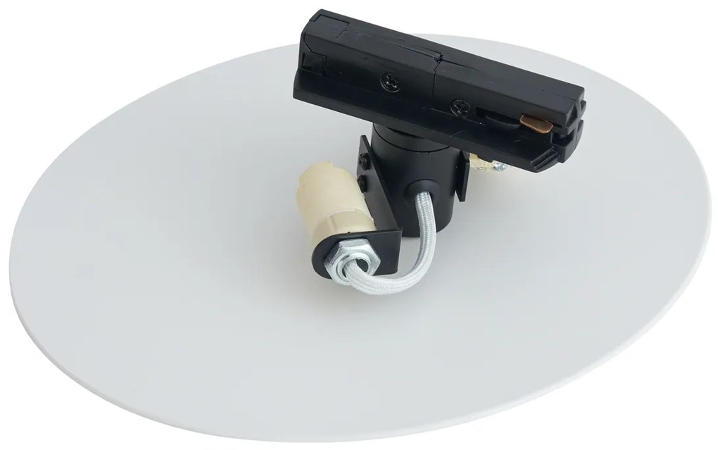 Modern fehér mennyezeti lámpa sínrendszerhez 1 fázisú 2-lámpás - Iconic Pulley
