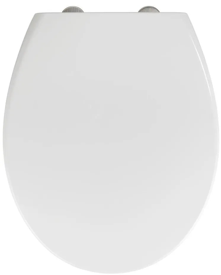 WENKO 22973100 - WC-ülőke DELOS 44,5 x 37,5 cm, fehér/ezüst
