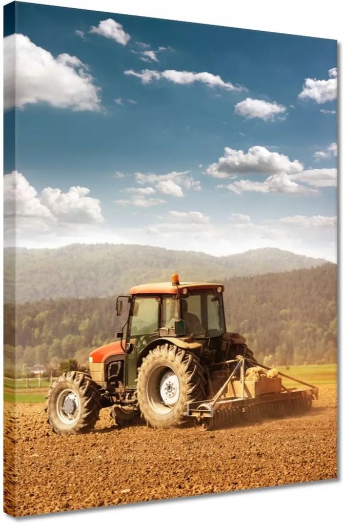 Vászonkép 30x40 Mezőgazdaság traktorral
