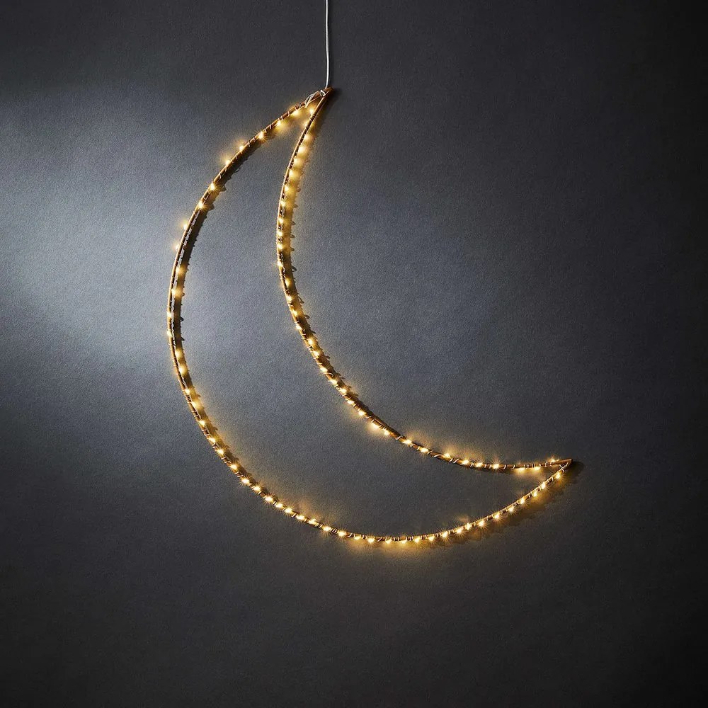 MOON dekorációs világítás 80 LED égővel, arany