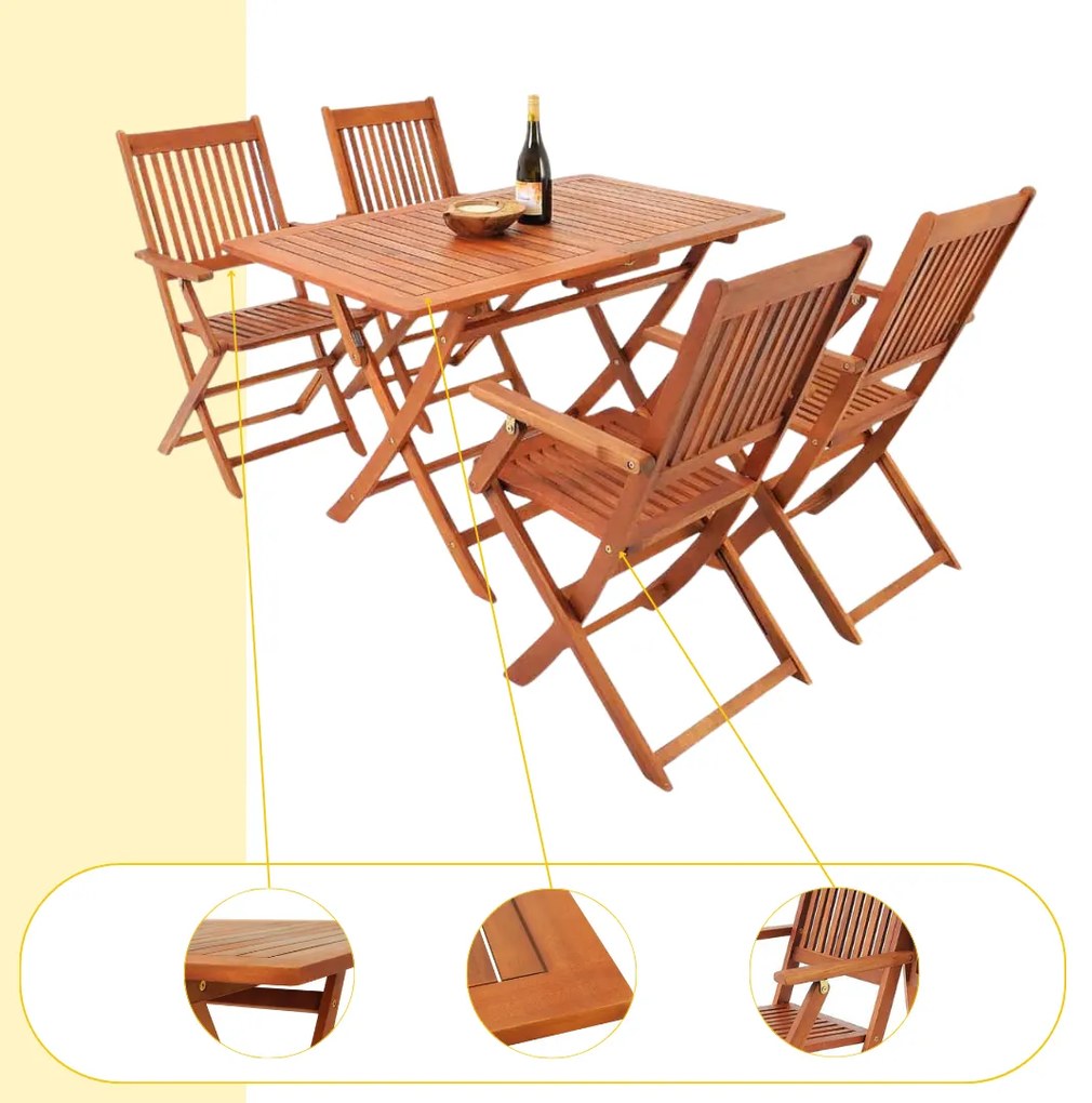 SYDNEY ülőgarnitúra, 5 darabos, természetes fa Casaria