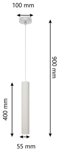 LED TUBA függeszték 1xGU10/4,8W/230V fehér