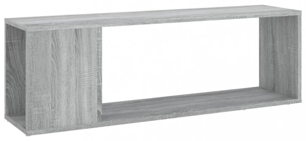 szürke sonoma színű szerelt fa TV-szekrény 100x24x32 cm