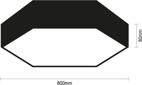 LED mennyezeti lámpa LED/135W/230V 3000/4000/6500K Ø 80 cm fekete