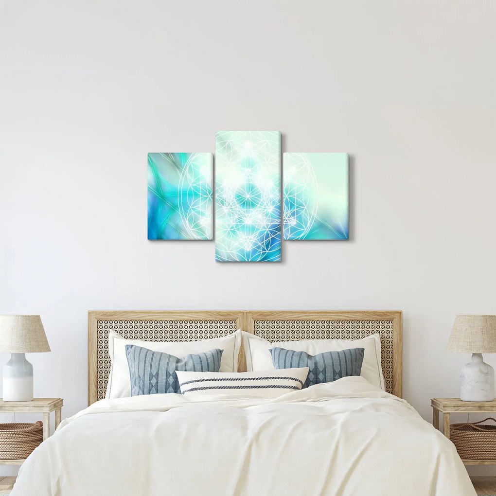Kép - Merkaba türkiz háttérrel (90x60 cm)