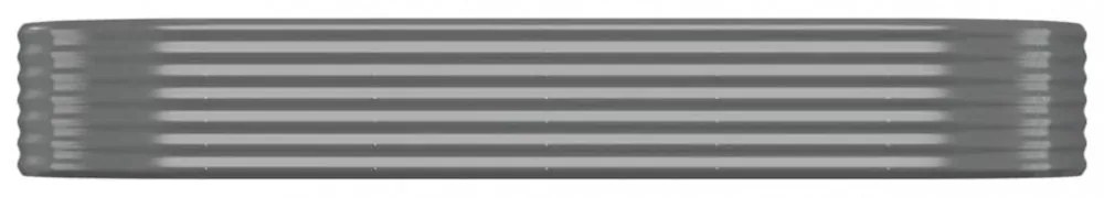 szürke horganyzott acél kerti magaságyás 249x100x36 cm