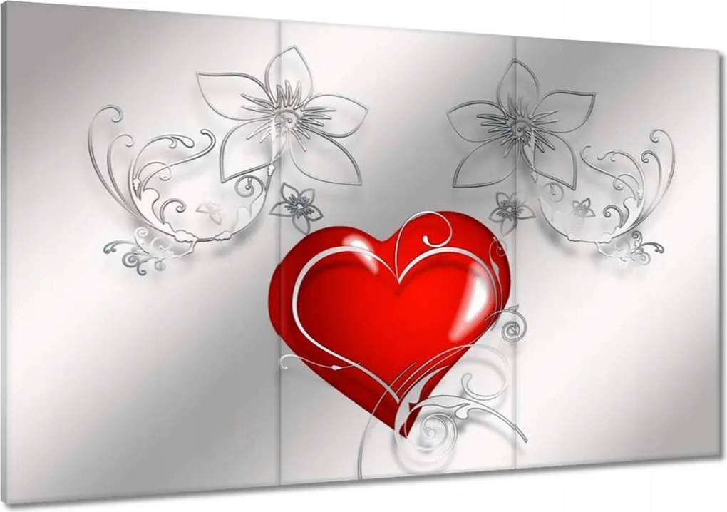 Vászonkép 120x80 Piros szív