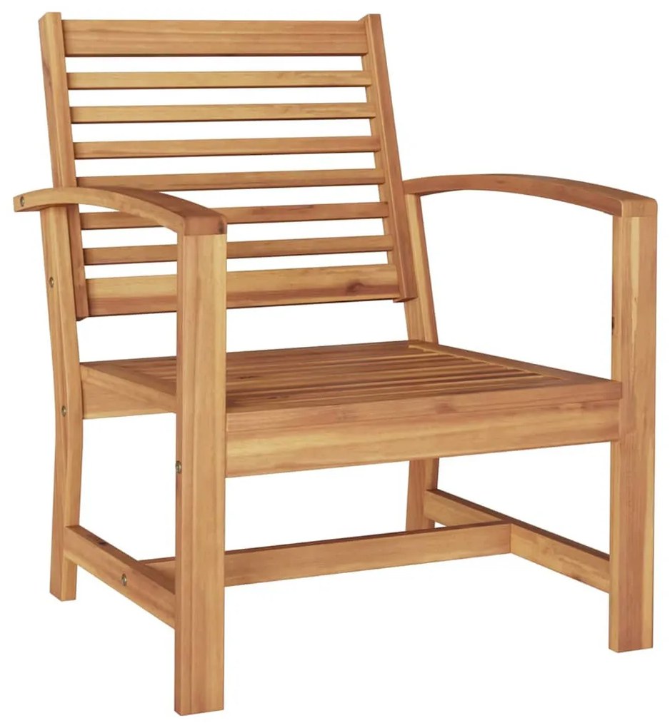 Kerti székek 2 pcs Természetes 60 x 65 x 76.5 cm Tömör tíkfa