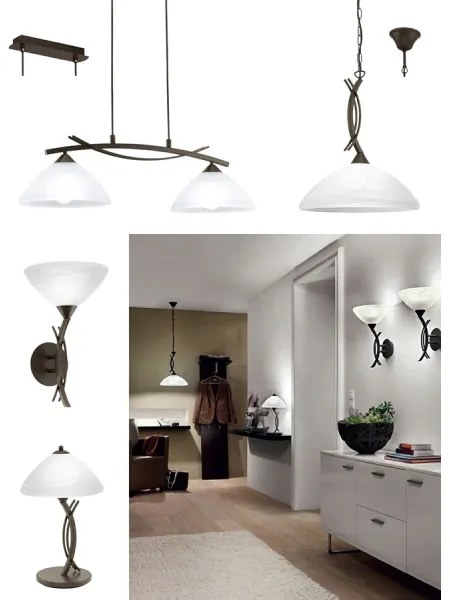 EGLO 91433 - VINOVO csillár 2xE27/60W