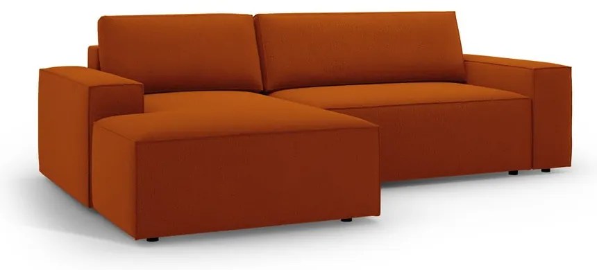 Téglavörös kinyitható sarokkanapé (bal oldali) Jodie – Micadoni Home