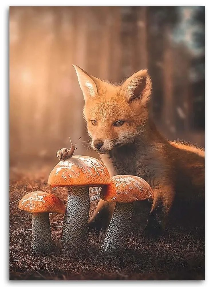 Gario Vászonkép Róka a varázserdőben - Jose Francese Méret: 80 x 120 cm