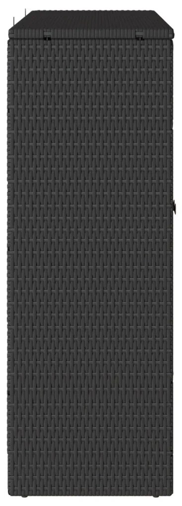 Tároló Szekrény Fekete 100x36x102 cm Rattan