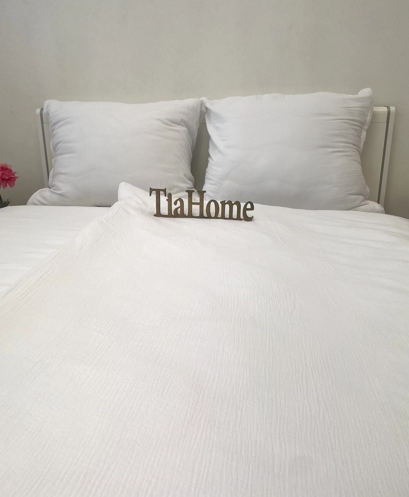 Muszlin ágyneműhuzat fehér 140x200cm+90x70cm TiaHome