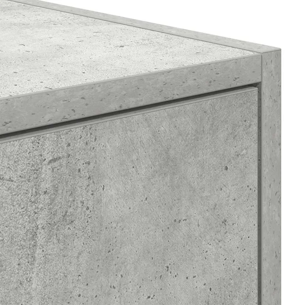 betonszürke szerelt fa TV-szekrény 100x31x25,5cm