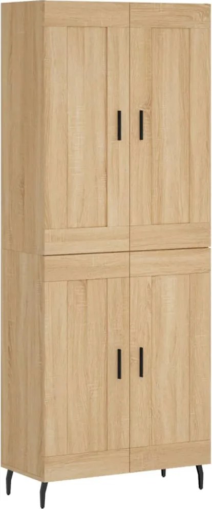 vidaXL sonoma tölgy szerelt fa magasszekrény 69,5 x 34 x 180 cm