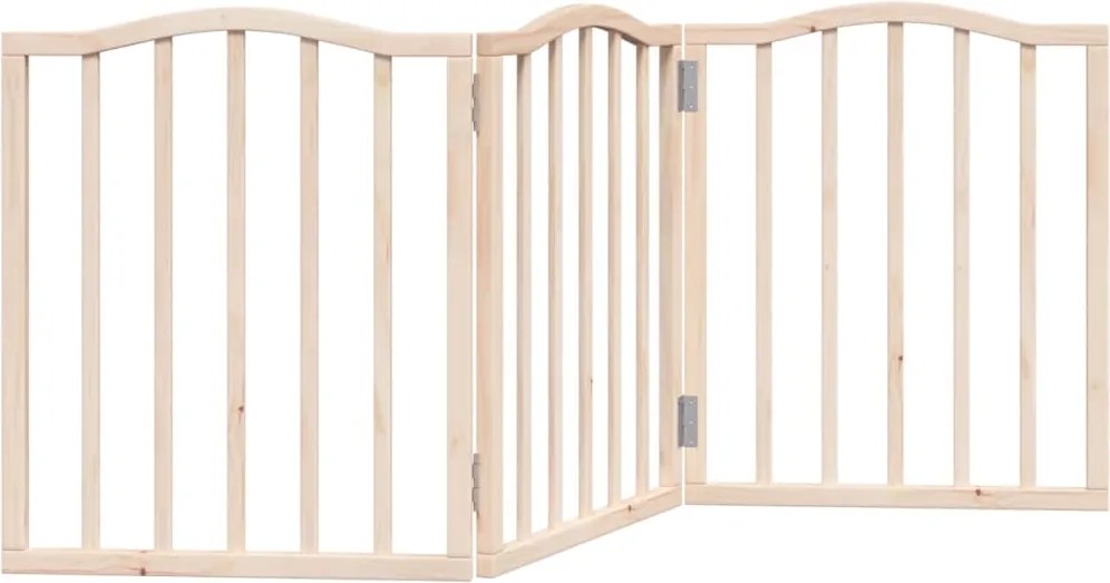 vidaXL nyárfa 3 paneles összecsukható kutyakapu 150 cm