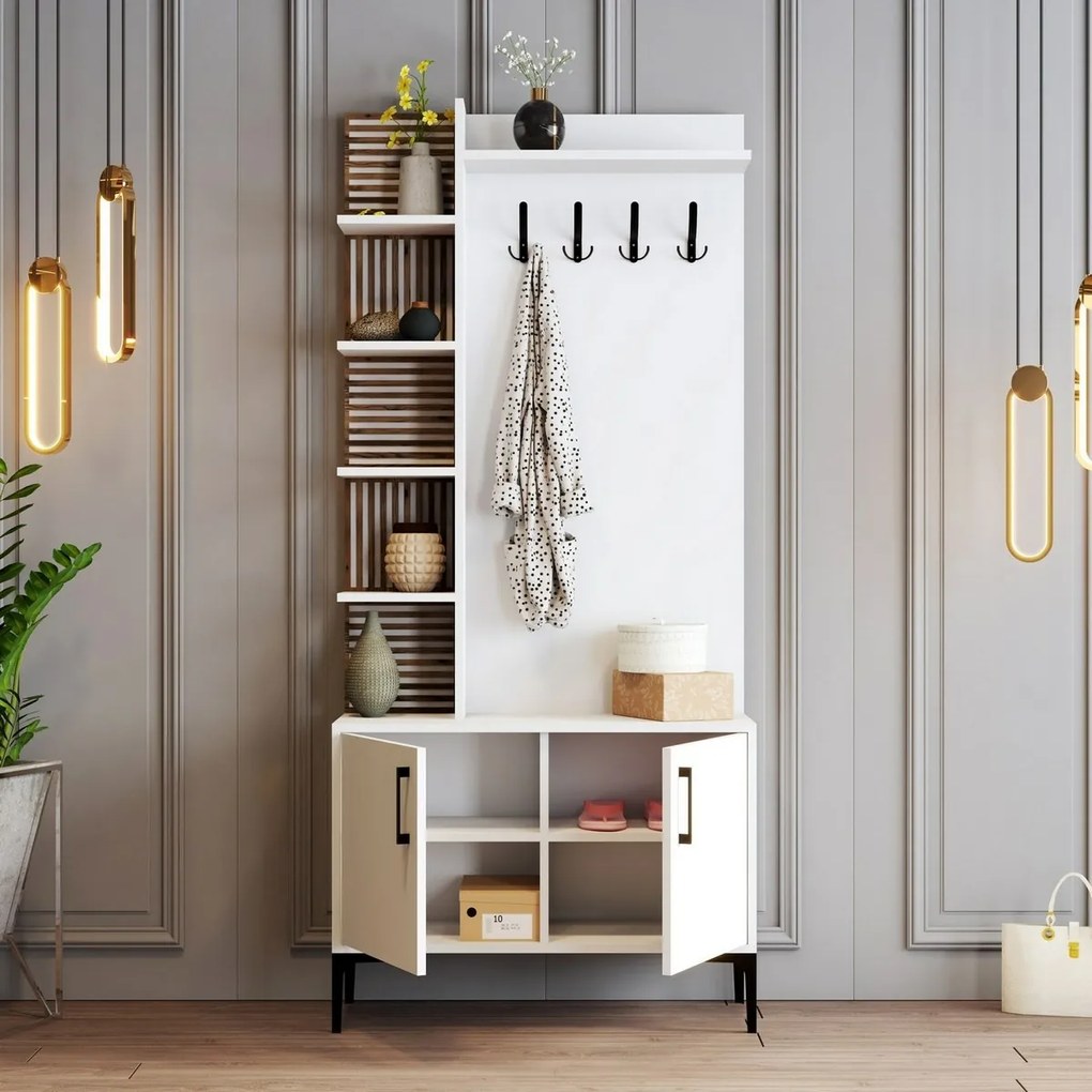 Viyana White cipősszekrény és polcok