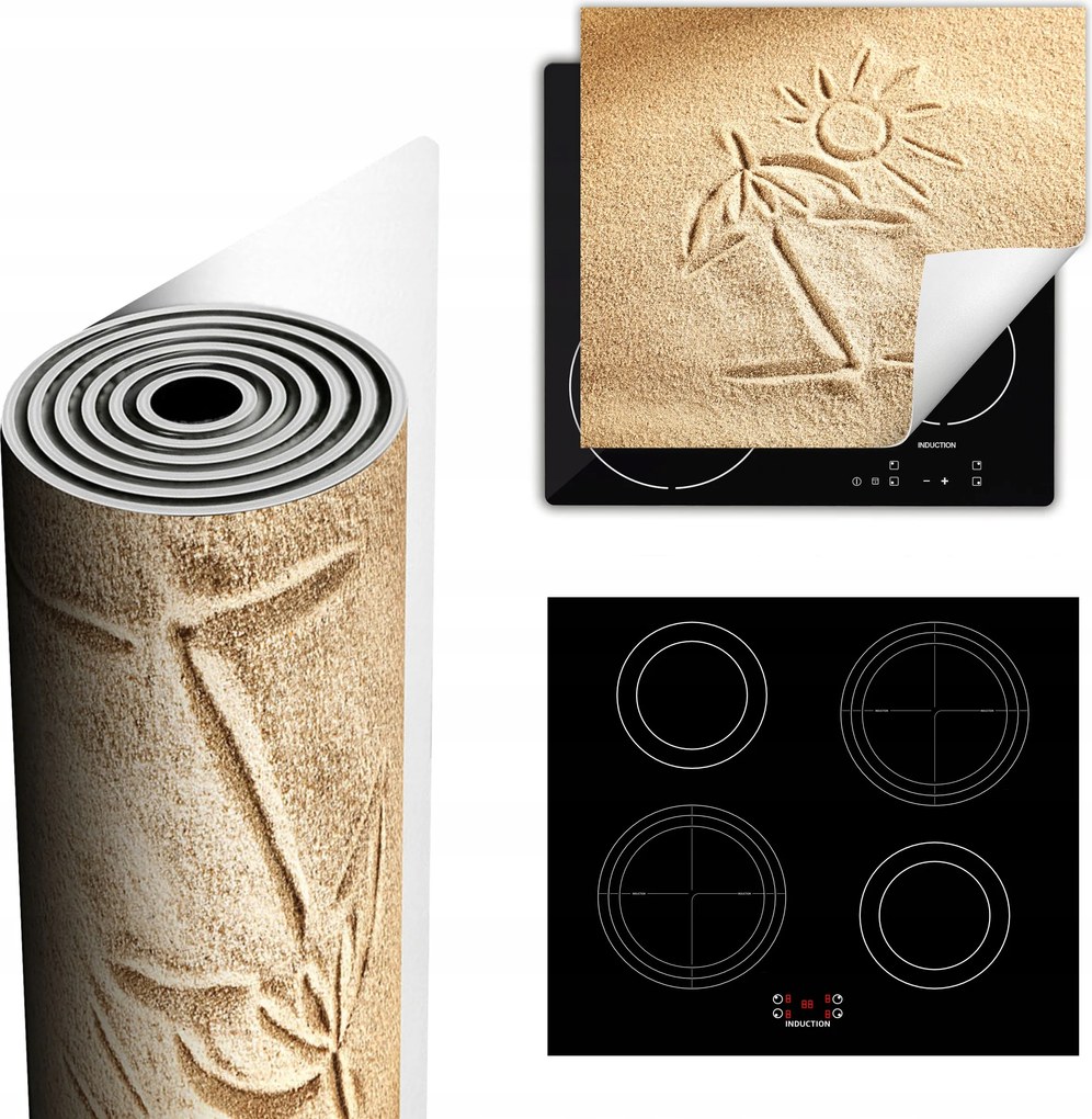 Tűzhelyvédő Szőnyeg Több Hely 60x52 homokos tengerpart