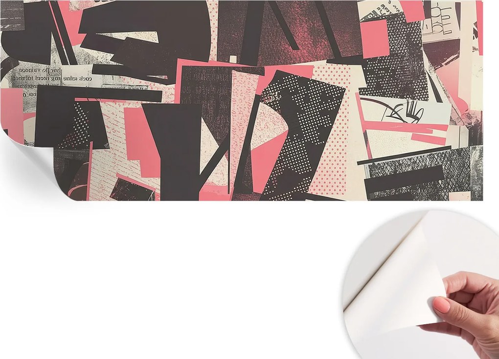 Dekoratív öntapadós fotótapéta irodába Geometrikus kollázs 250x104 cm