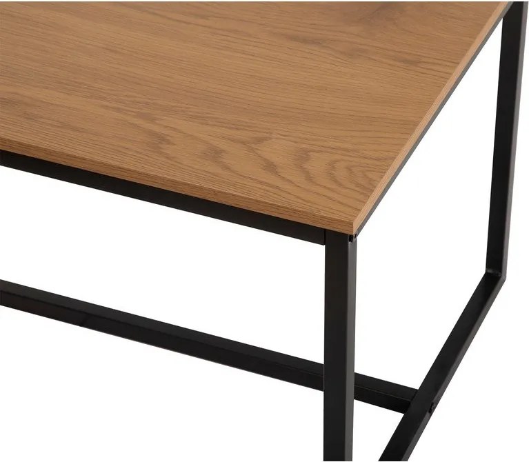 Natúr színű dohányzóasztal tölgyfa dekorral 47x90 cm Norden – Bonami Essentials