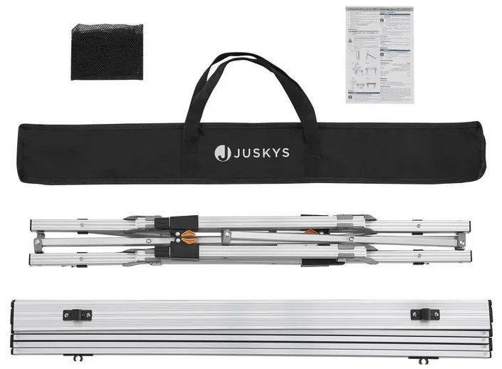 Juskys Picco összecsukható kempingasztal - ezüst