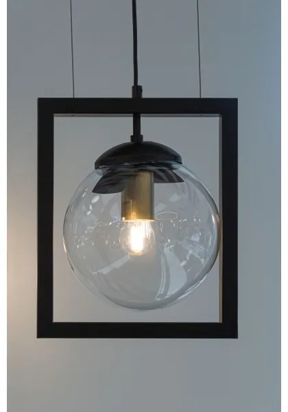 Klausen 111023 - Csillár zsinóron REY 1xE27/7W/230V fekete