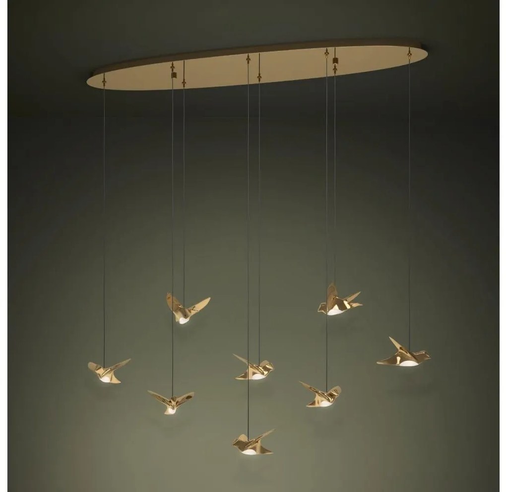 Eglo 390397 - LED Dimmelhető csillár zsinóron PARATEBUENO 8xLED/4,2W/230V arany