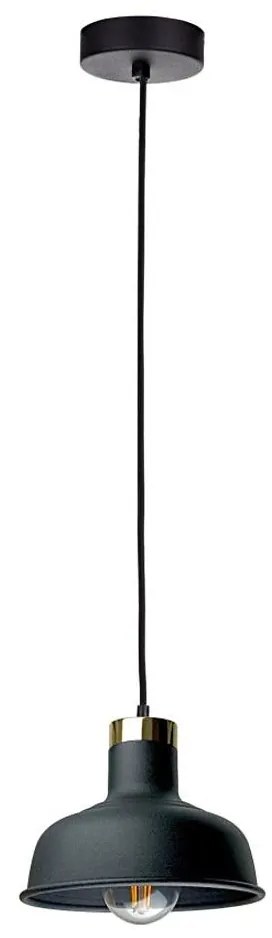 Csillár zsinóron HEBE 1xE27/60W/230V fekete