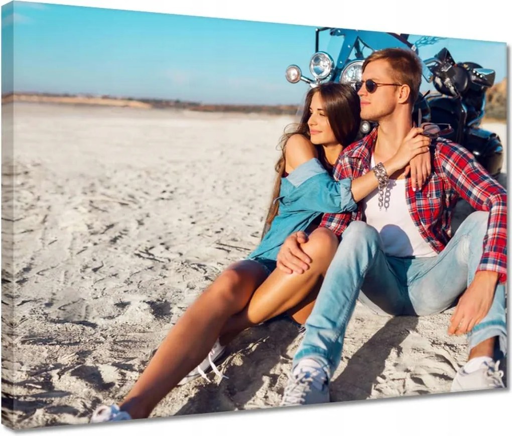 Vászonkép 40x30 Romantikus motoros kirándulás