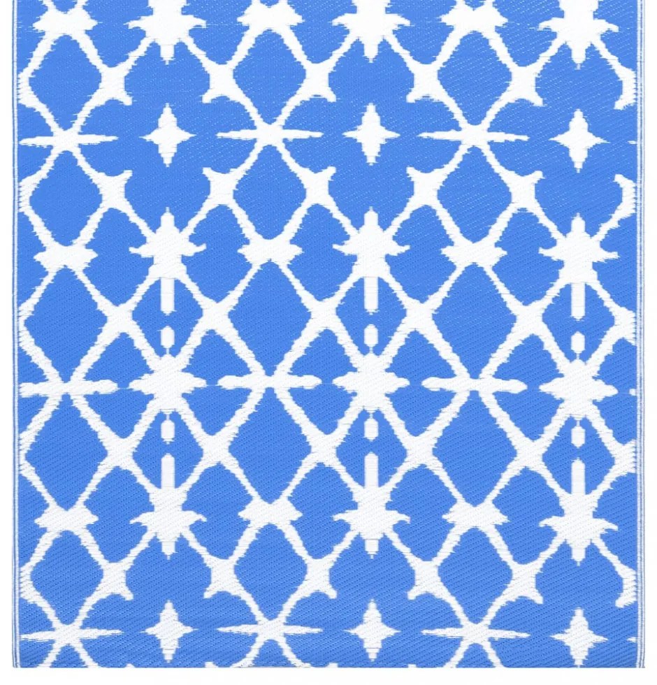 ARAKIL kék és fehér 120x180 cm PP kültéri szőnyeg