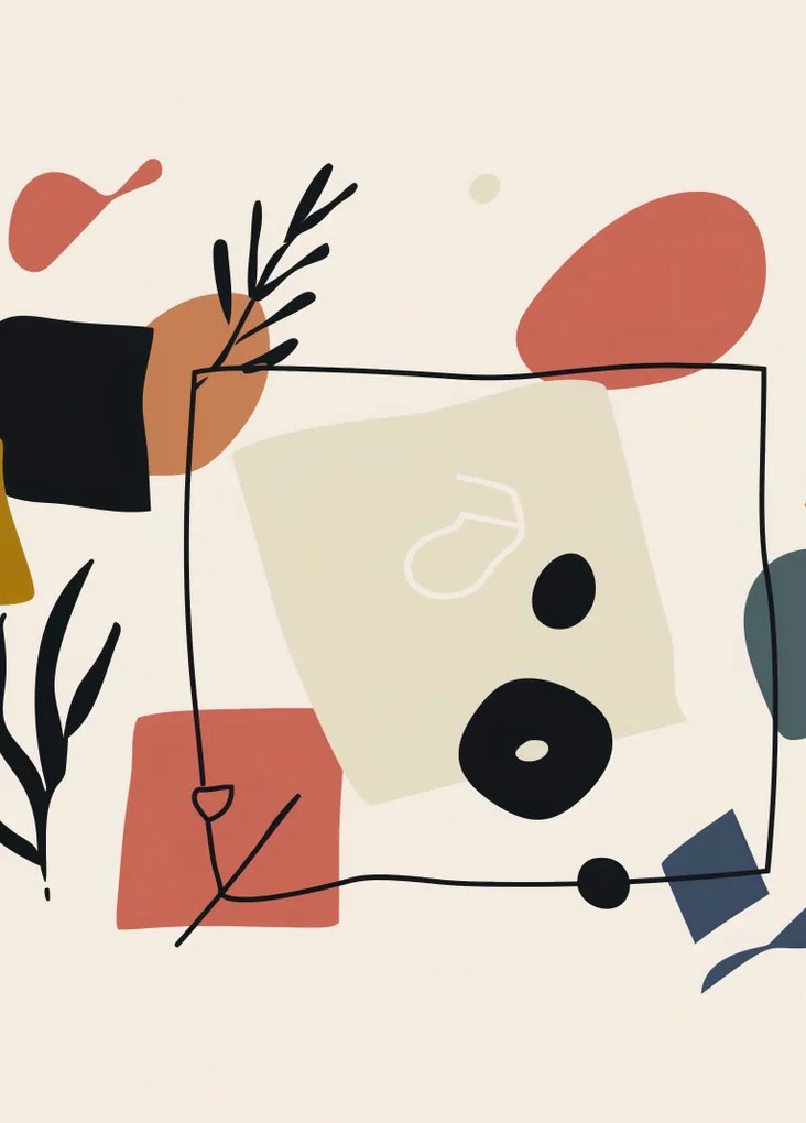 Poszter 39,5x55cm Absztrakt Párbeszéd