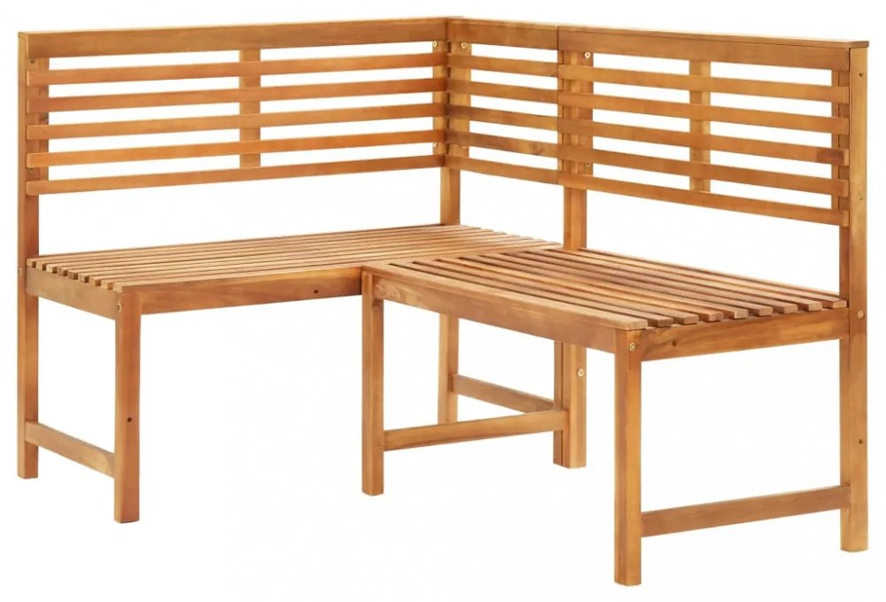 tömör akácfa kerti sarokpad 140 cm