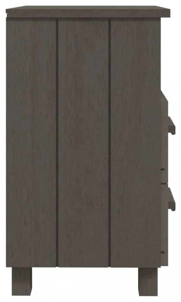 HAMAR 2 db világosszürke tömör fa éjjeliszekrény 40x35x62 cm