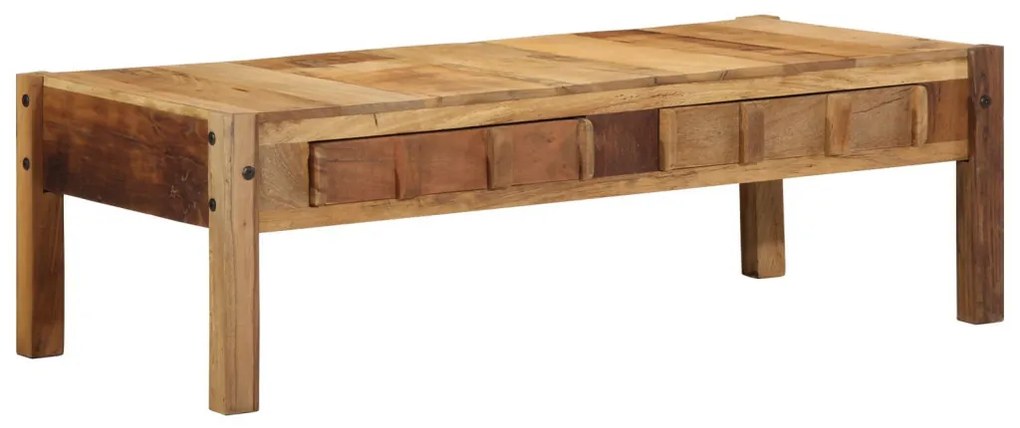 Dohányzóasztal 110x55x35 cm Tömör fa újrafelhasználva