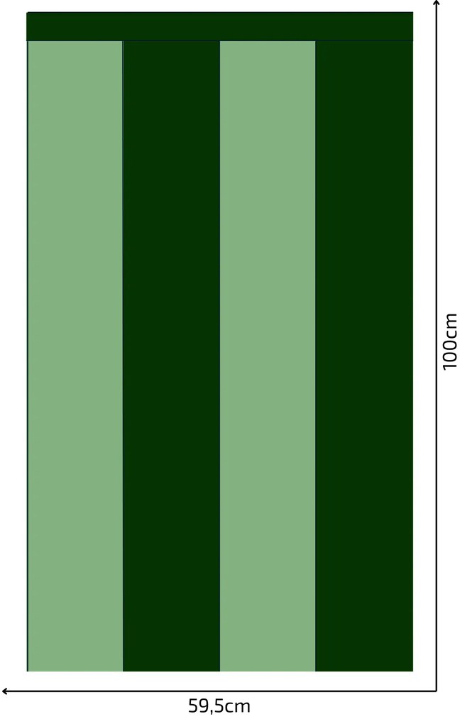 PIPPER. Textil öntapadó tapéta - Egy téglalap - Palack zöld színű Méret: 80cm, Szín: Kombináció