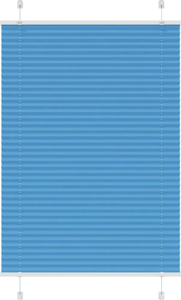 vidaXL pliszírozott redőny kék 90x150 cm szövetszélesség 89,4 cm