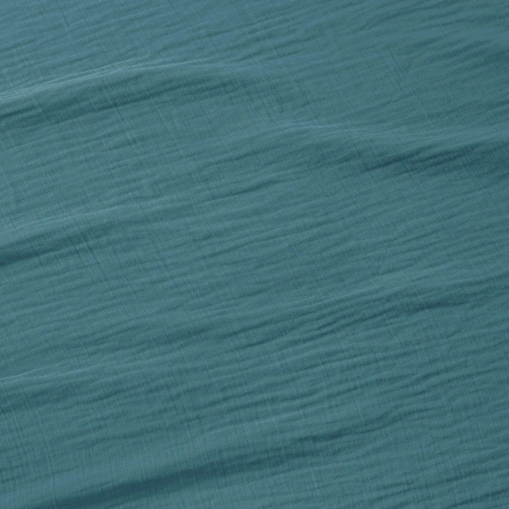 Goldea muszlin párnahuzat - petrolkék 40 x 40 cm