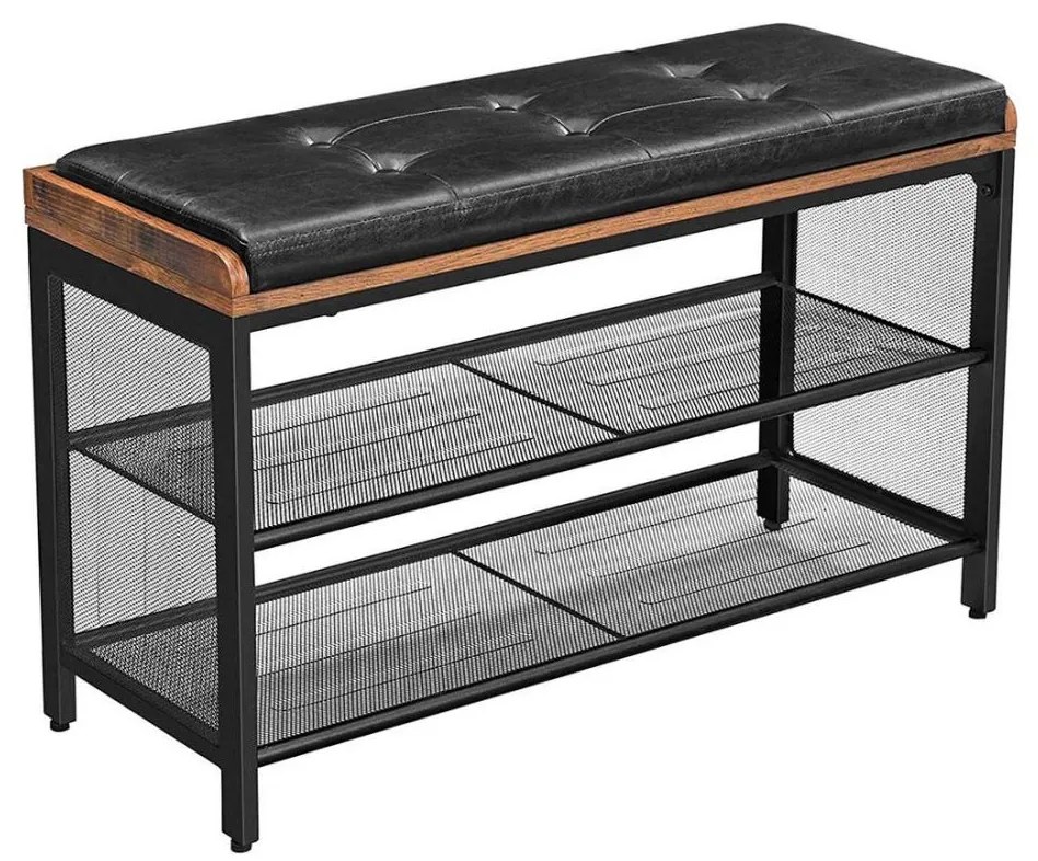 Cipőtartó DAVOR barna/fekete