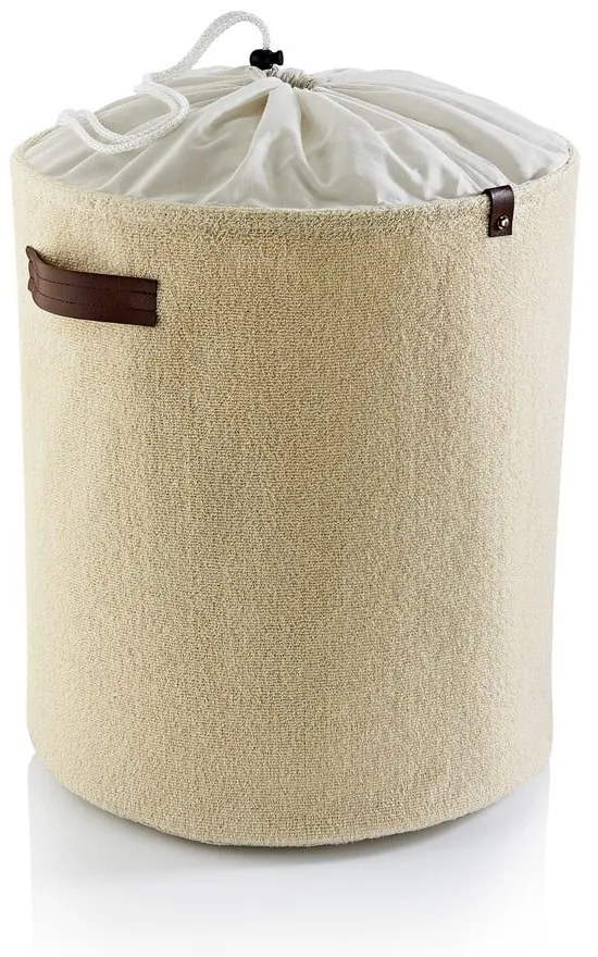 Bézs textil szennyeskosár 49 l – Mioli Decor