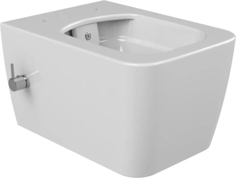 CeraStyle HERA fali WC - MATT FEHÉR - BEÉPÍTETT bidé funkcióval - perem nélküli - 52 cm