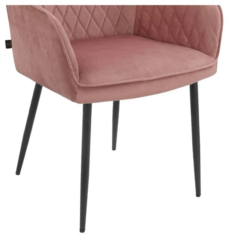 Világos rózsaszín kárpitozott étkezőfotel szett 2 db-os Elvira – Støraa