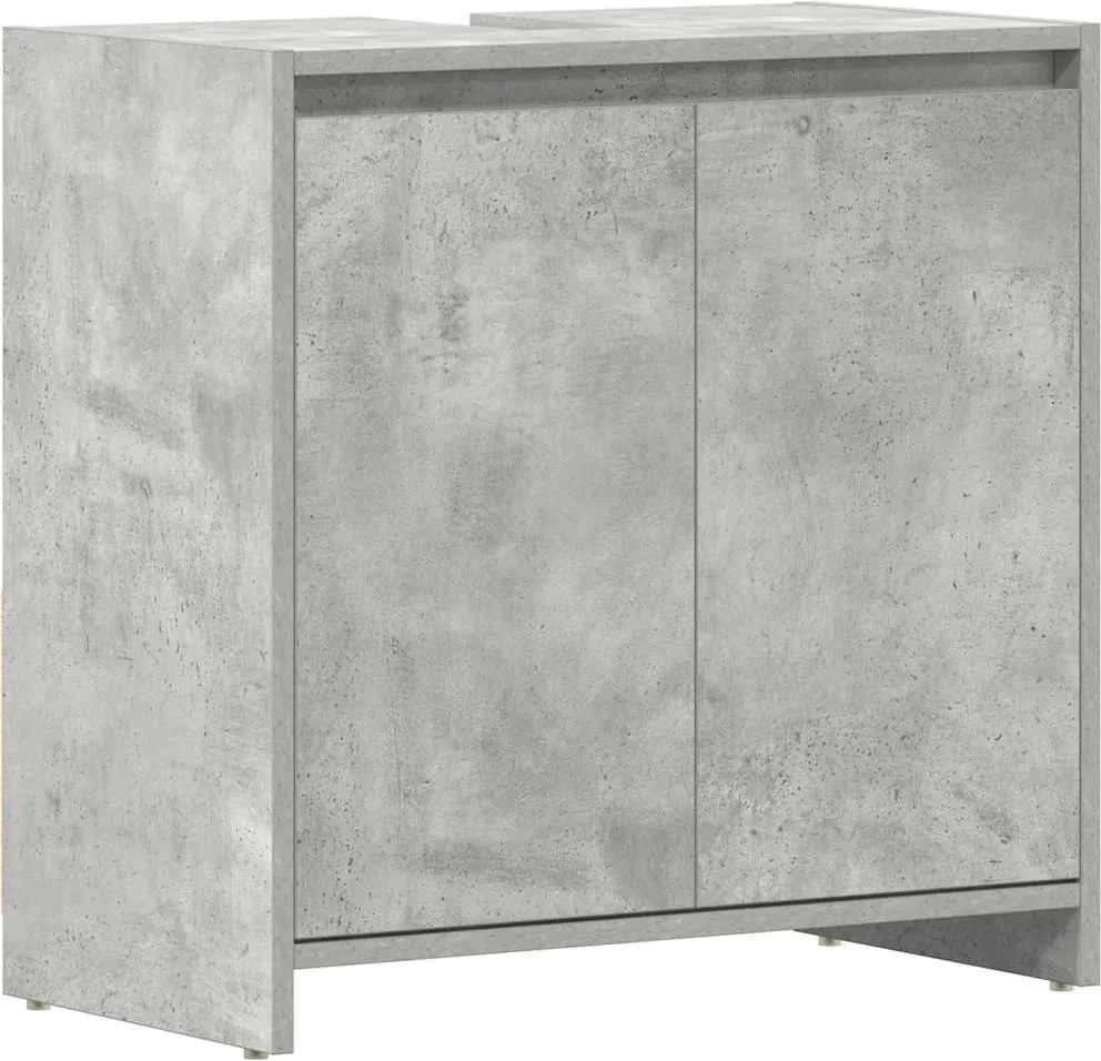 vidaXL betonszürke szerelt fa fürdőszobaszekrény 60 x 33 x 61 cm