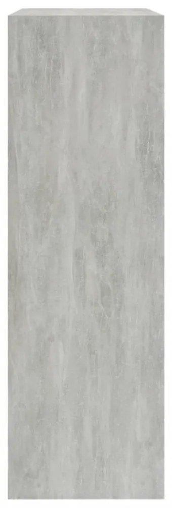 betonszürke szerelt fa könyvespolc 60 x 24 x 76 cm