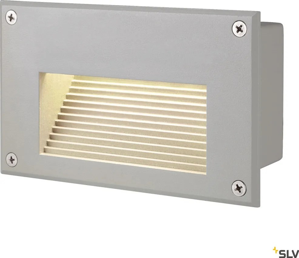 SLV 229702 BRICK Kültéri Falba Építhető Lámpa Átlátszó, Szürke LED IP54