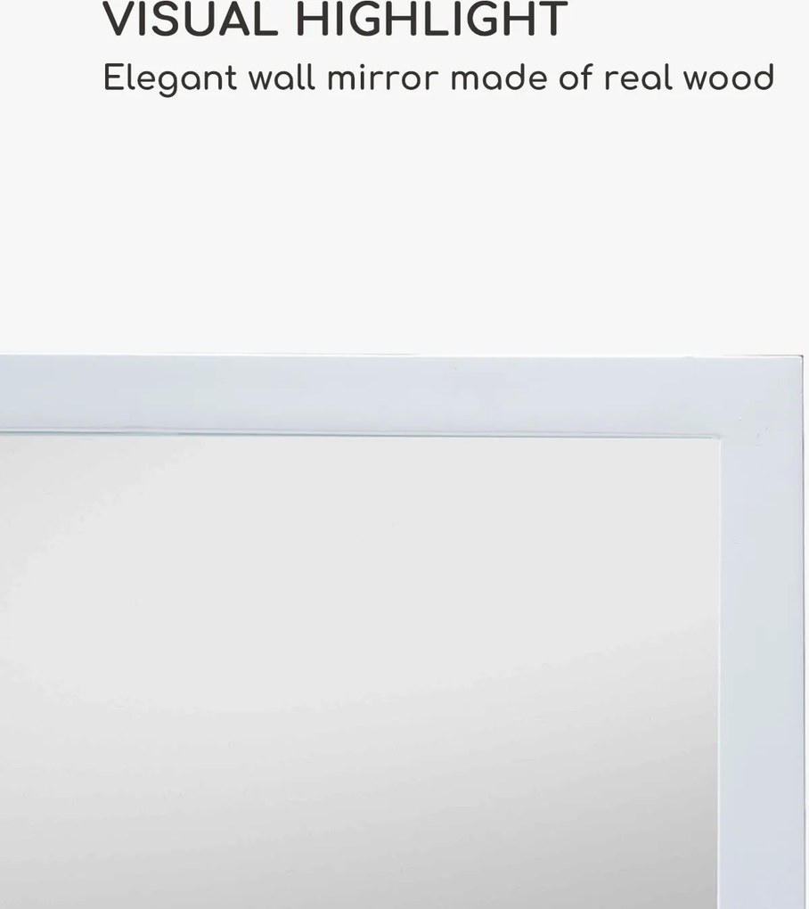 Casa Chic Arsenal, fali tükör, valódi fa, téglalap alakú 90 x 60 cm