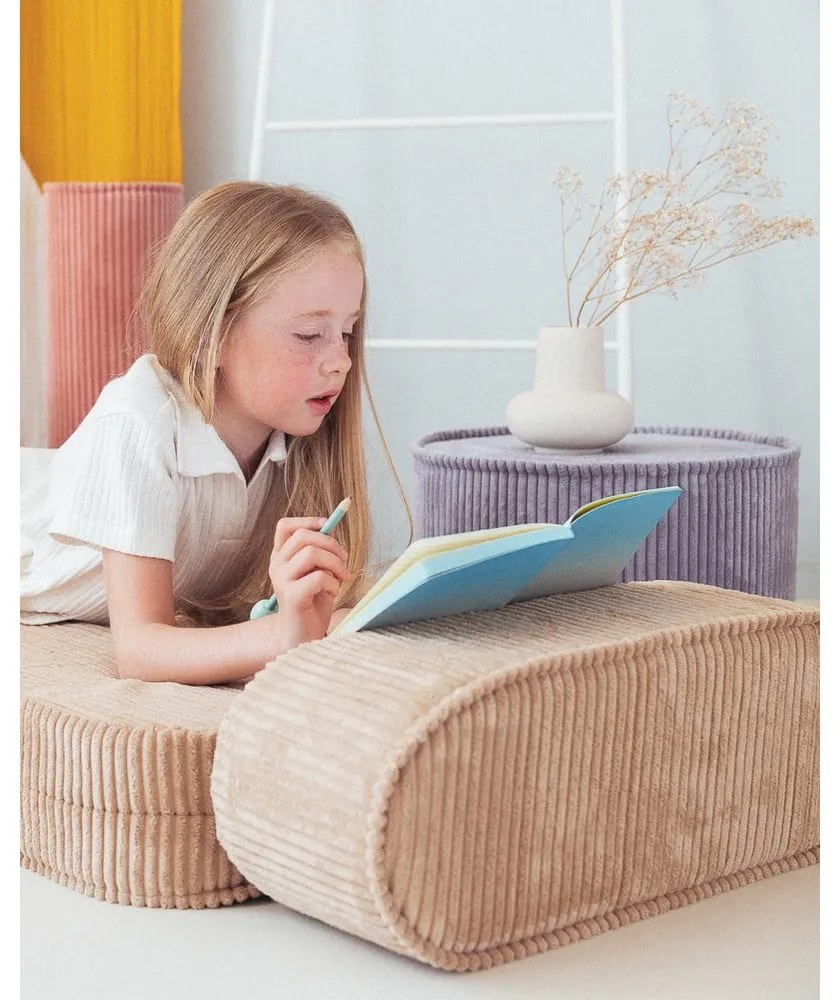 Kék kordbársony gyerek puff – Wigiwama